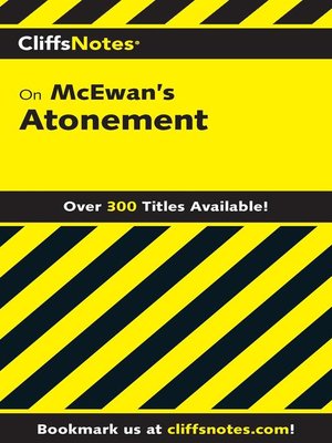 cover image of CliffsNotes on McEwan's Atonement